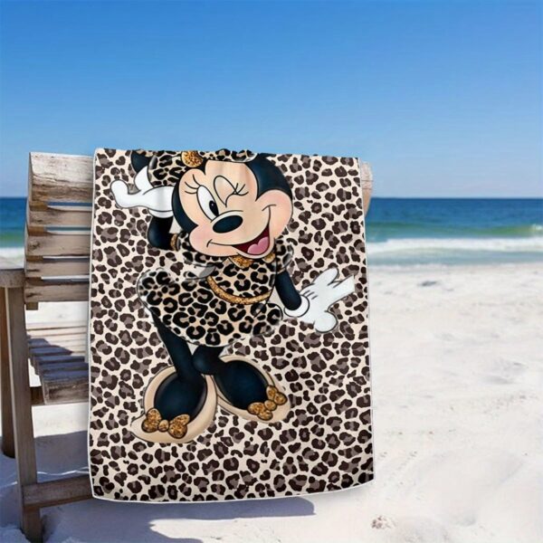 Serviette de plage Imprimé léopard rencontre Minnie,. – Image 5