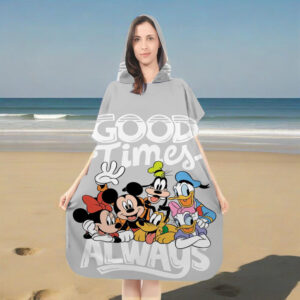 Poncho de plage" Mickey & Minnie Mouse