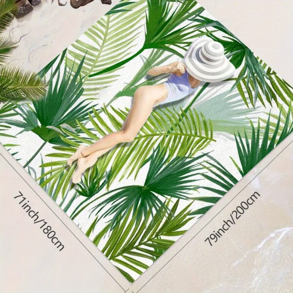 Drap de plage Feuille de Palmier Tropical – Image 4