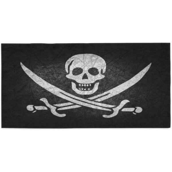 Serviette de plage en polyester Pirate Skull – Image 4