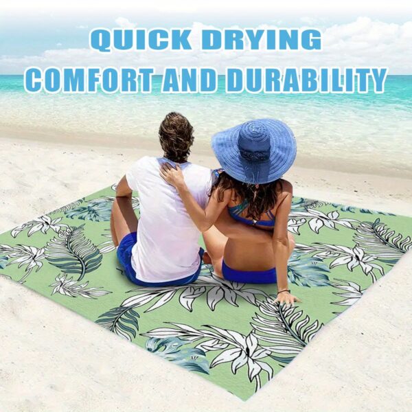 Drap de plage Feuilles Tropicales Luxuriantes – Image 6