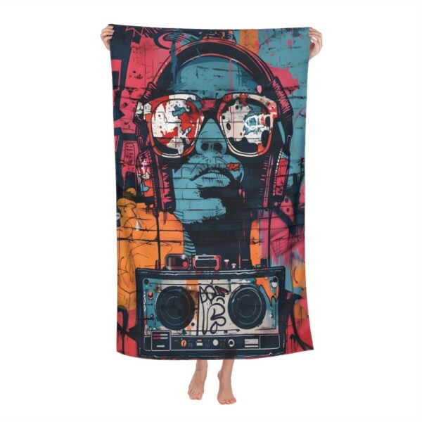 Serviette de plage Hip Hop Street Art – Image 2