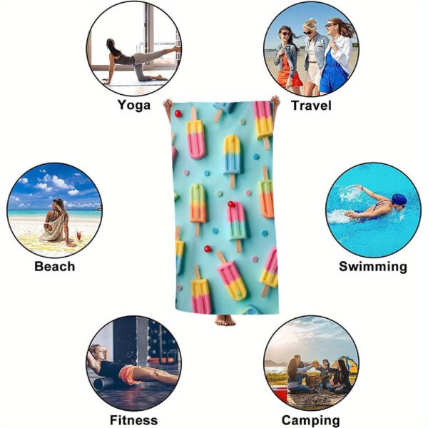 Serviette de Plage Motif Glace Coloré – Image 6