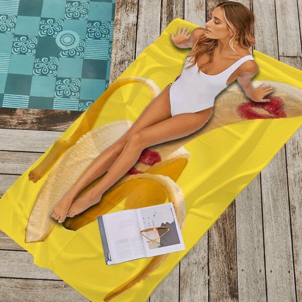 Serviette de plage banane et de lèvres vives – Image 8