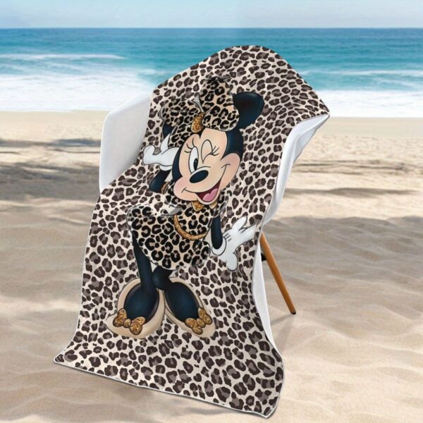 Serviette de plage Imprimé léopard rencontre Minnie,. – Image 4