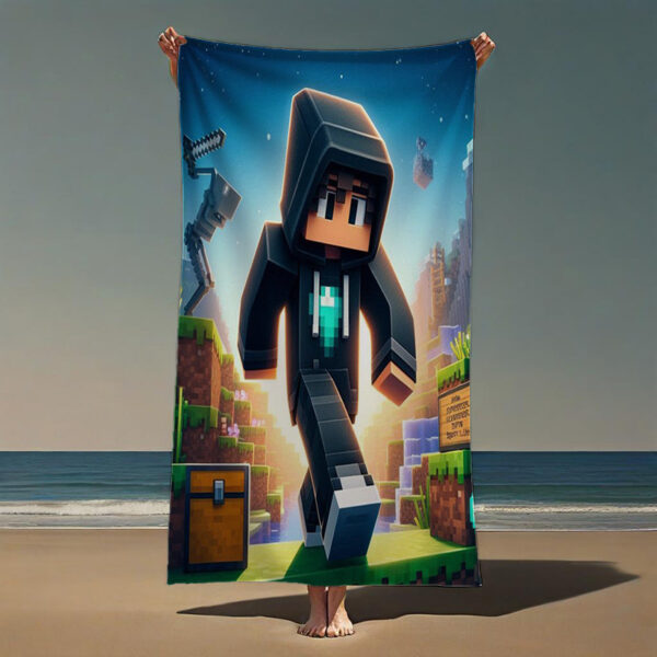 Serviette de plage en pixel – Image 2