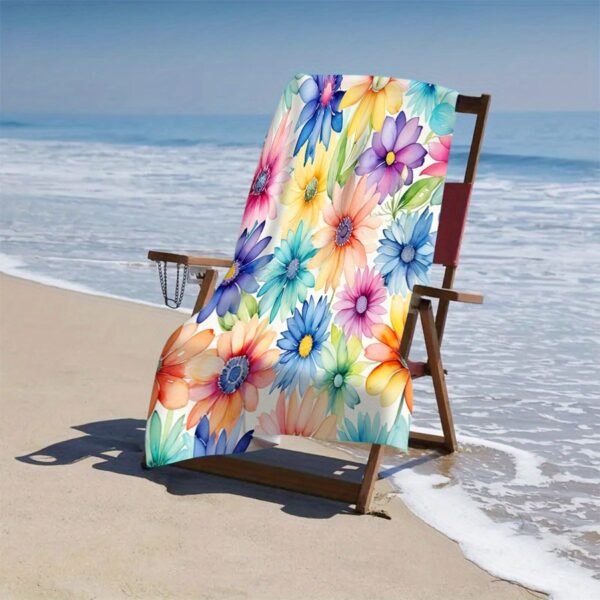 Drap de plage florale extra large – Image 7