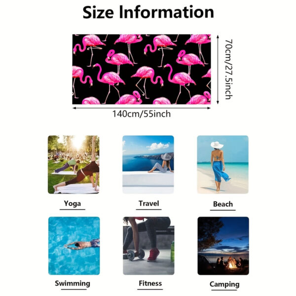 Serviette de Plage Flamant Rose – Image 3