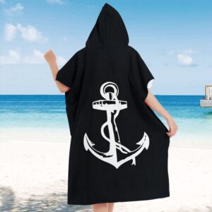 Poncho de plage ancre