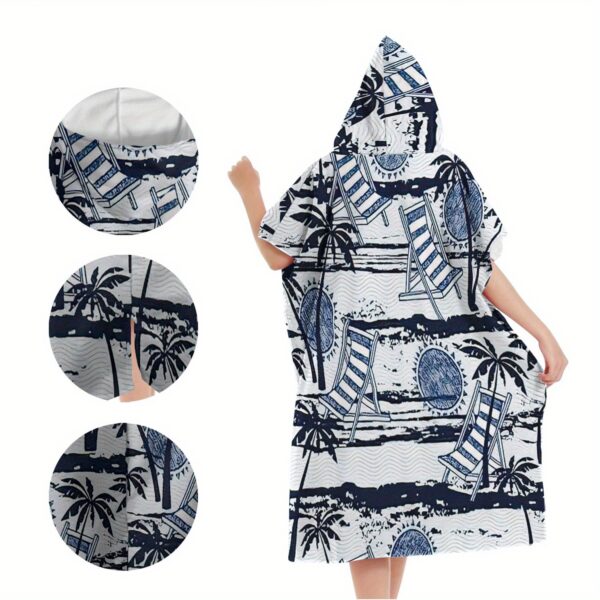 Ponchos de plage Palmier Tropical & Rayures – Image 2