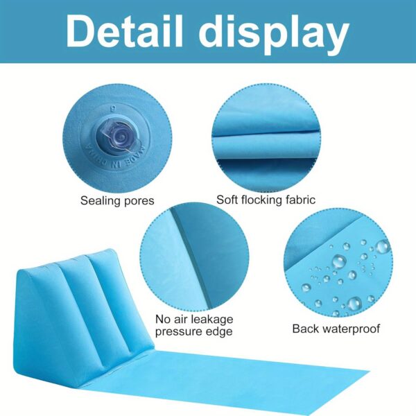 Chaise de plage gonflable avec dossier