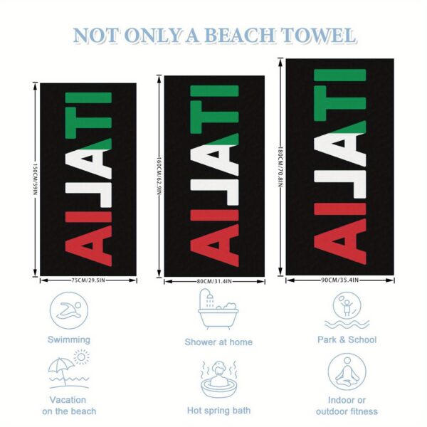 Serviette de Plage Drapeau Italien – Image 9