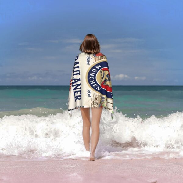Serviette de Plage Florale Tropicale Inspirée par la Bière Blanche Paulaner Munich – Image 7