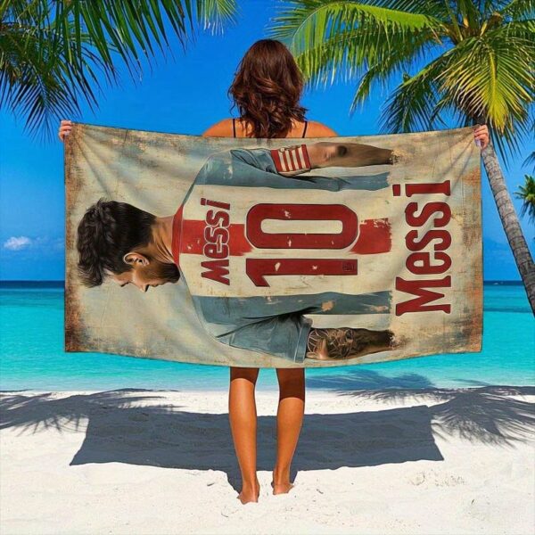 Serviette de Plage Messi Argentine