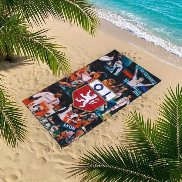 Serviette de Plage avec Logo Lyonnais – Image 2
