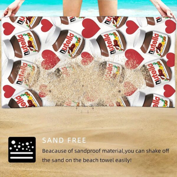Serviette de plage et sac de rangement 2-en-1 sur le thème Nutella – Image 5