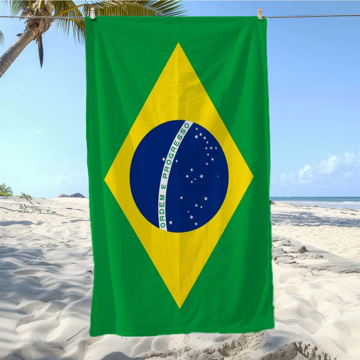 Serviette de plage drapeau brésilien