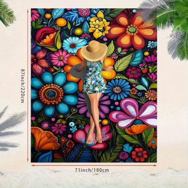 Drap de plage Imprimé Floral Tropical Vibrant – Image 14