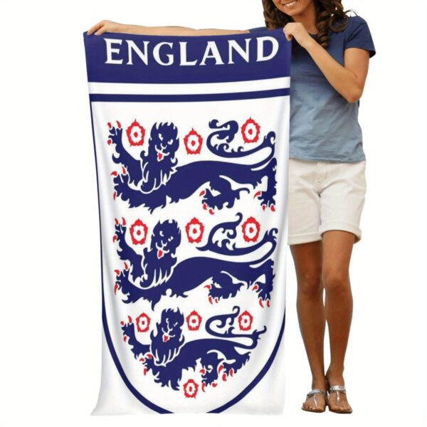 Serviette de Plage Imprimée Trois Lions Bleus d'Angleterre – Image 8
