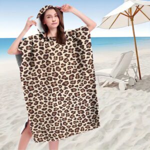 Poncho de plage léopard