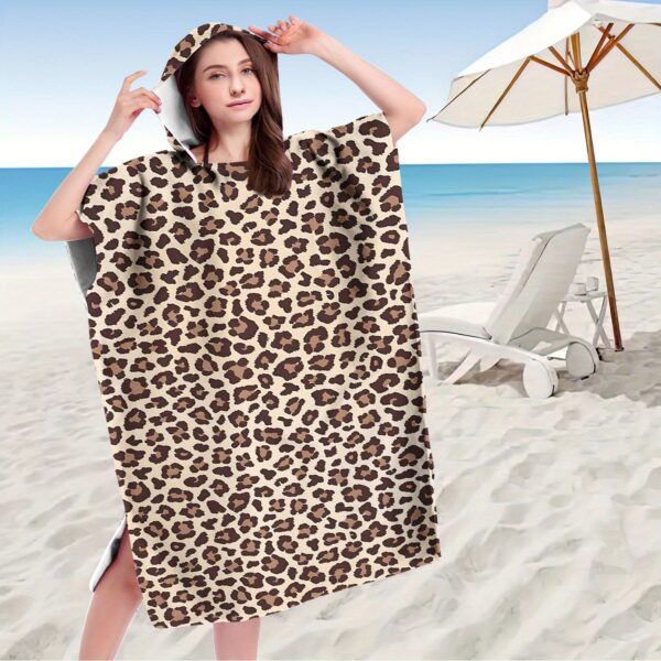 Poncho de plage léopard