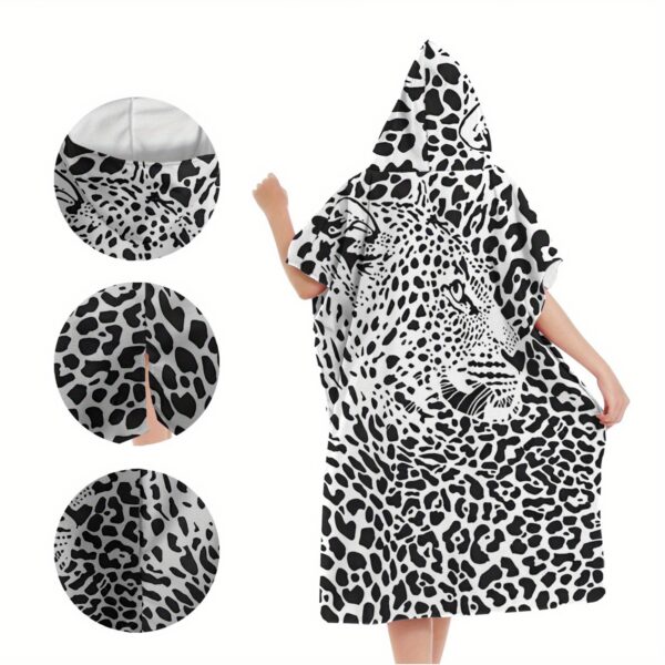 Poncho de Plage Motif Léopard – Image 2