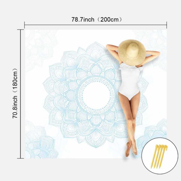 Drap de plage à motif mandala – Image 4
