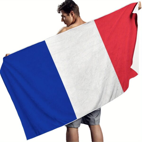 Serviette de plage française ouverte