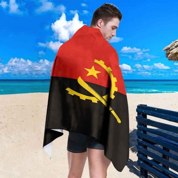Serviette de Plage Motif Drapeau d'Angola – Image 7
