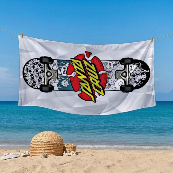 Serviette de plage Santa Cruz Skateboard – Image 7