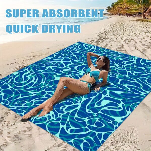 Drap de plage Bleu et Turquoise