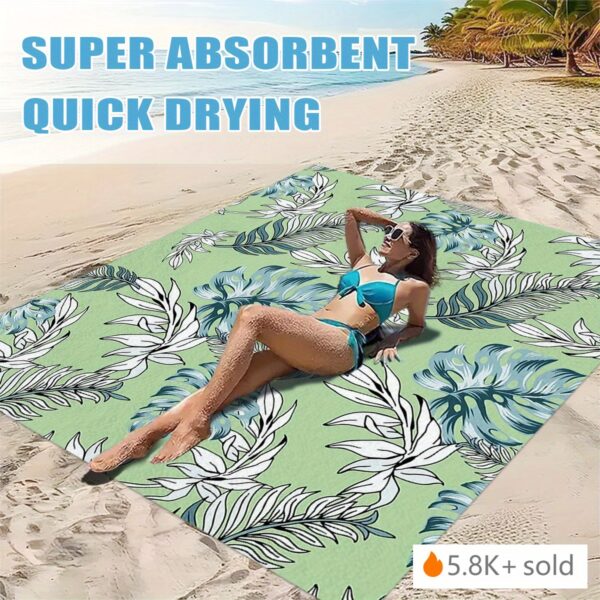 Drap de plage Feuilles Tropicales Luxuriantes