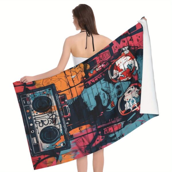 Serviette de plage Hip Hop Street Art – Image 8
