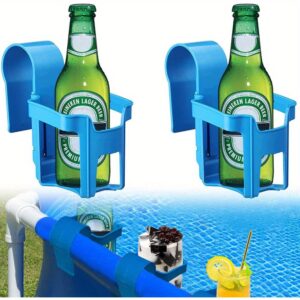 2 pièces Supports de gobelet en plastique bleu pour piscine