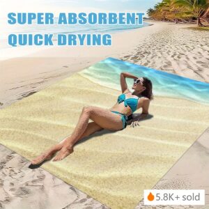 Drap de plage Géométrique Tropicale Surdimensionnée