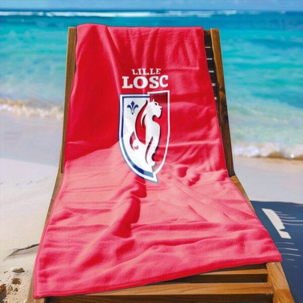 Serviette de plage Lille LOSC, emblème de force et de courage