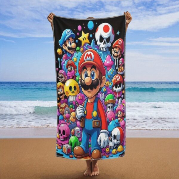 Serviette de plage mario world – Image 3