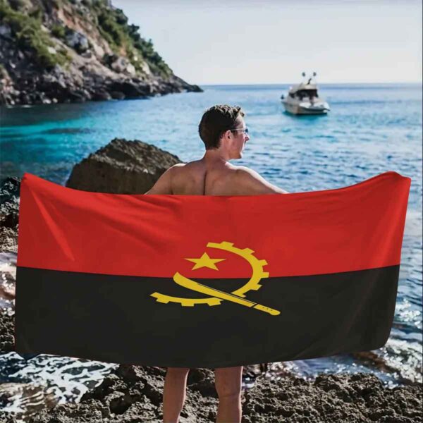 Serviette de Plage Motif Drapeau d'Angola – Image 5