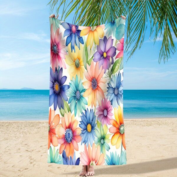 Drap de plage florale extra large – Image 8