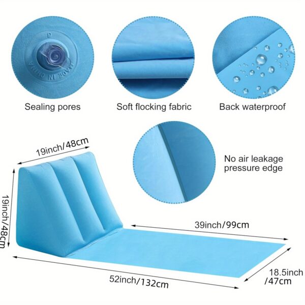 Chaise de plage gonflable avec dossier – Image 5