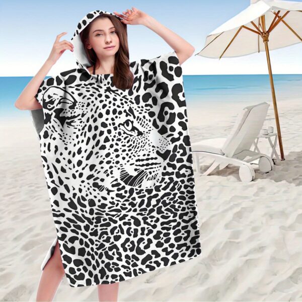 Poncho de Plage Motif Léopard – Image 4