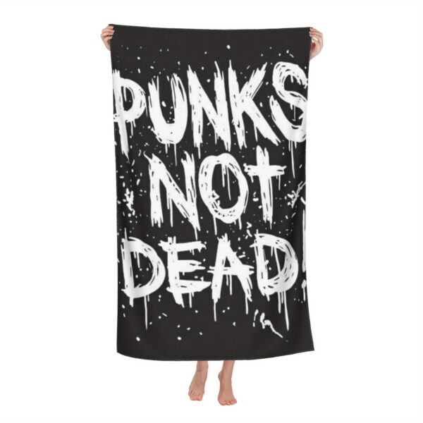 Serviette de Plage "Punk's Not Dead" – Image 2
