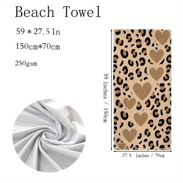 Serviette Imprimé Léopard & Cœur Chic – Image 3