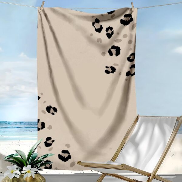 Serviette de plage Imprimé léopard beige