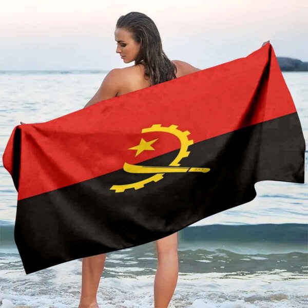 Serviette de Plage Motif Drapeau d'Angola – Image 3