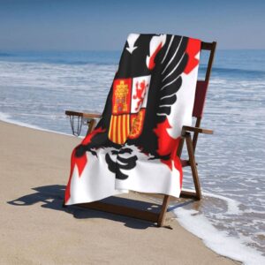 Serviette de plage en microfibre avec design du drapeau espagnol