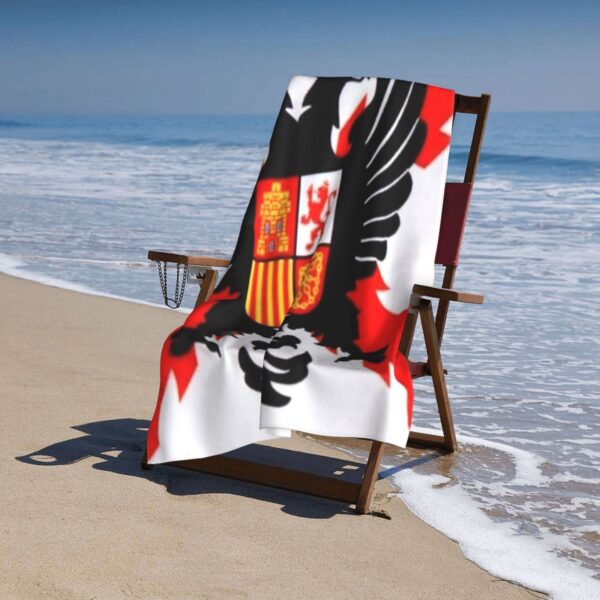 Serviette de plage en microfibre avec design du drapeau espagnol