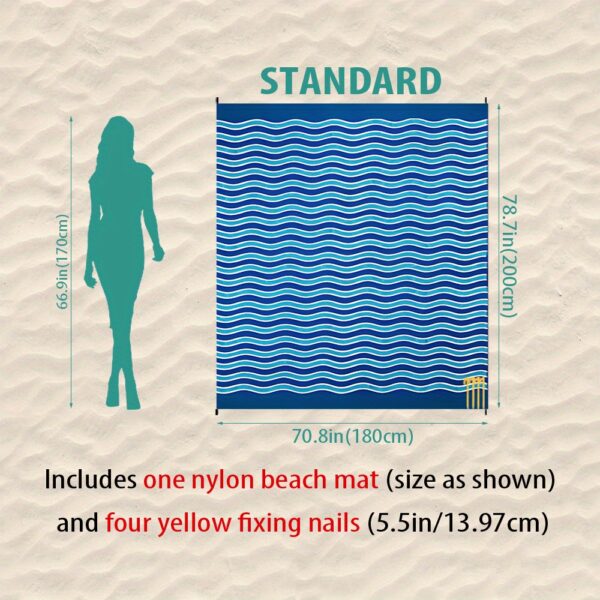 Drap de plage Deux Personnes bleu – Image 6