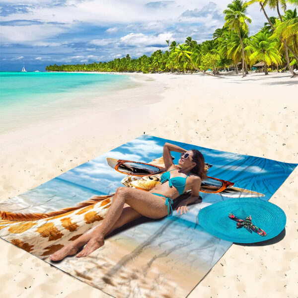 Drap de plage pour Deux Personnes chameau – Image 7