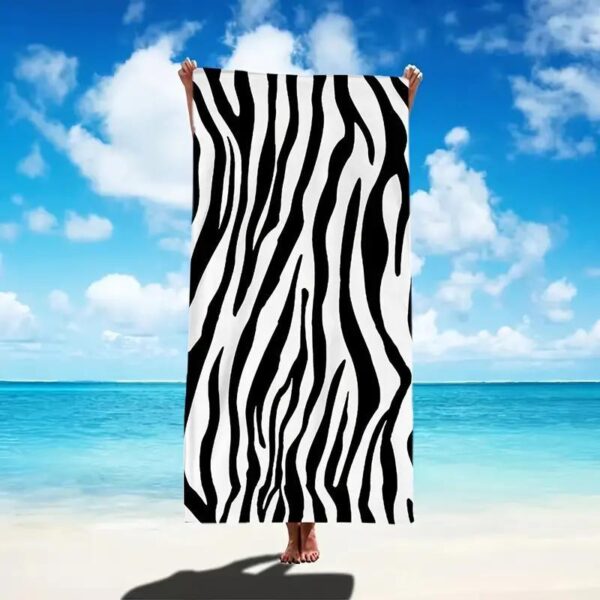 Serviette de Plage à Rayures Zèbre